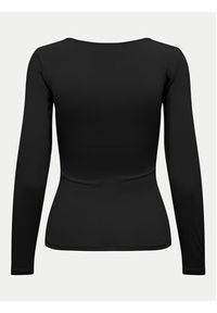 only - ONLY Bluzka Lea 15302647 Czarny Slim Fit. Kolor: czarny. Materiał: syntetyk