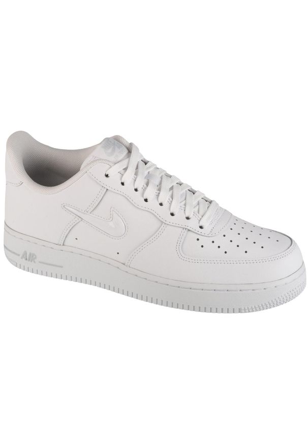 Nike - Buty sportowe Sneakersy męskie, Air Force 1 '07 Jewel. Kolor: biały. Model: Nike Air Force. Sport: turystyka piesza