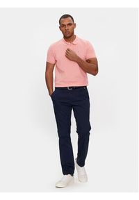 Tommy Jeans Polo DM0DM18312 Różowy Slim Fit. Typ kołnierza: polo. Kolor: różowy. Materiał: bawełna