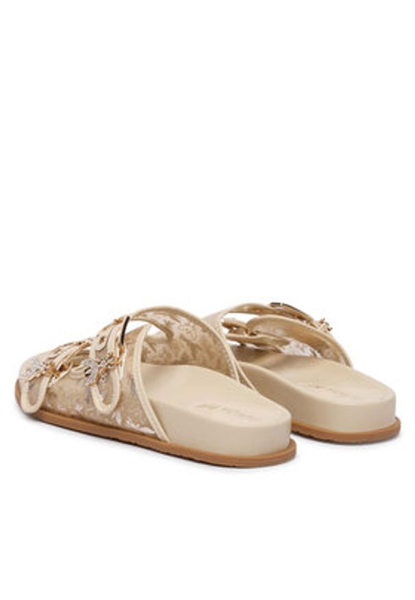 Patrizia Pepe Klapki PPJ386.02 Beżowy jasny. Kolor: beżowy. Materiał: materiał