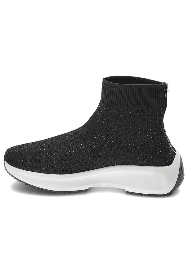 Sca'viola - Czarne Botki Sca'Viola Damskie Stylowe Obuwie. Kolor: czarny. Materiał: materiał. Styl: elegancki, sportowy