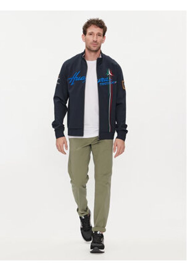 Aeronautica Militare Bluza 241FE1790F509 Granatowy Regular Fit. Kolor: niebieski. Materiał: wiskoza