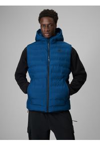 4f - 4F Bezrękawnik z wypełnieniem syntetycznym męski - granatowy M. Kolor: niebieski. Materiał: syntetyk. Długość rękawa: bez rękawów #1