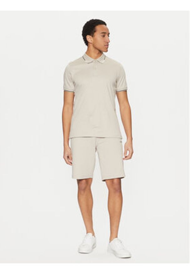 Calvin Klein Polo K10K114130 Beżowy Regular Fit. Typ kołnierza: polo. Kolor: beżowy. Materiał: bawełna