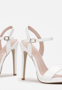 Born2be - Białe Sandały na Szpilce Cassena. Kolor: biały. Obcas: na szpilce. Styl: wizytowy #3