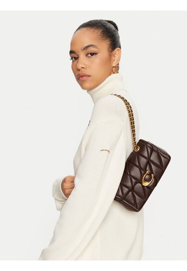 Coach Torebka CP149 B4MPL Brązowy. Kolor: brązowy. Materiał: skórzane