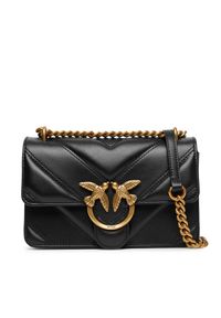 Pinko - PINKO Torebka Love One Mini Light Dc. Al 25-26 PLTT 104550 A2OS Czarny. Kolor: czarny. Materiał: skórzane