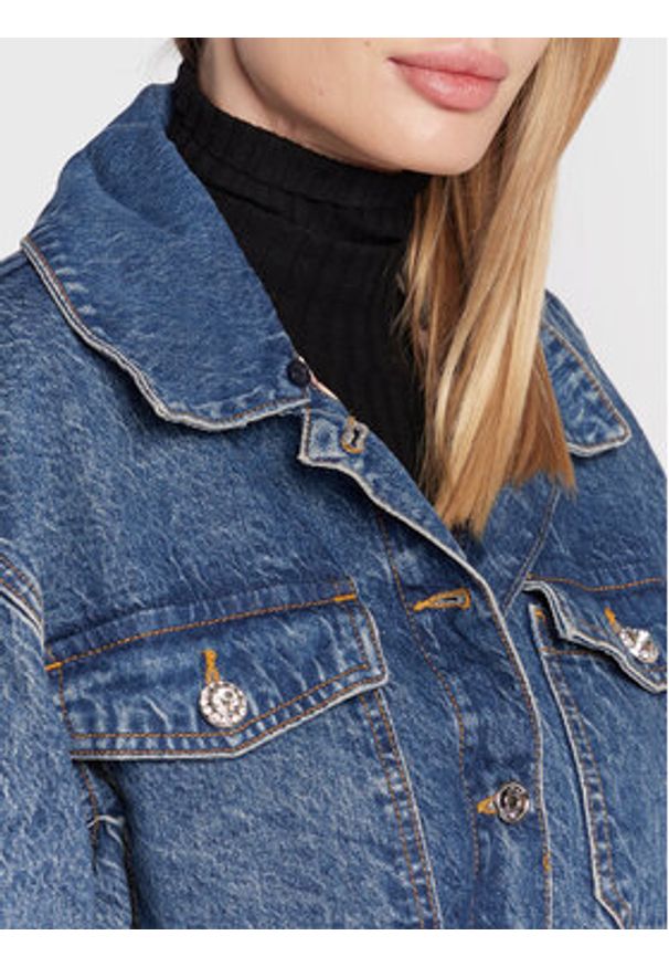 Liu Jo Kurtka jeansowa UF2112 D4746 Niebieski Regular Fit. Kolor: niebieski. Materiał: bawełna