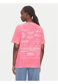 Tommy Jeans T-Shirt Multi Brand DW0DW20923 Różowy Relaxed Fit. Kolor: różowy. Materiał: bawełna #4
