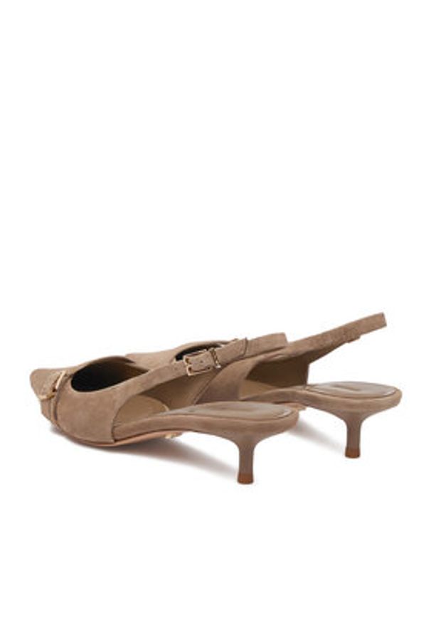 Gino Rossi - GINO ROSSI Czółenka EO-V2182-21 Beżowy. Kolor: beżowy. Materiał: zamsz, skóra