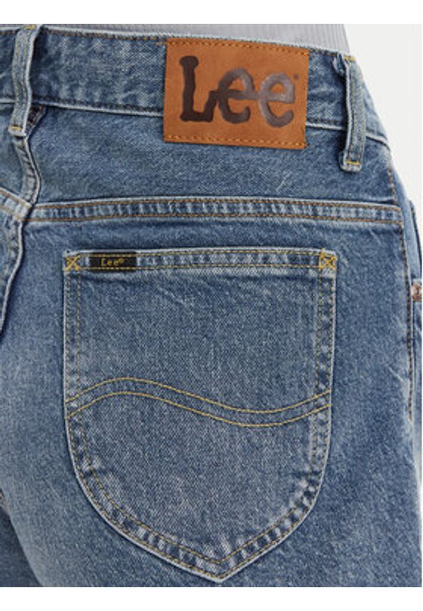 Lee Szorty jeansowe Rider 112363785 Niebieski Straight Fit. Kolor: niebieski. Materiał: bawełna