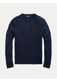 Polo Ralph Lauren Sweter 710775885001 Granatowy Regular Fit. Typ kołnierza: polo. Kolor: niebieski. Materiał: bawełna
