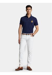 Polo Ralph Lauren Polo 710935534002 Granatowy Custom Slim Fit. Typ kołnierza: polo. Kolor: niebieski. Materiał: bawełna