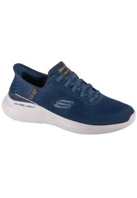 skechers - Męskie BOUNDER 2.0 EMERGED Slip-On Granatowy. Zapięcie: bez zapięcia. Kolor: niebieski. Materiał: materiał, poliester