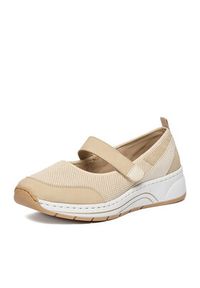 Rieker Sneakersy N6554-60 Beżowy. Kolor: beżowy. Materiał: materiał #2
