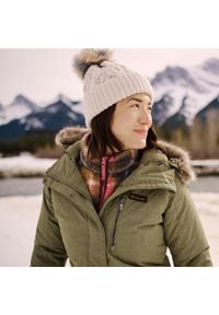 columbia - Czapka damska Boundless Days Cable Knit Pom Beanie. Kolor: beżowy. Materiał: poliester