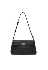 Calvin Klein Torebka Ck Push Shoulder Bag_Epi Mn K60K612143 Czarny. Kolor: czarny. Materiał: skórzane