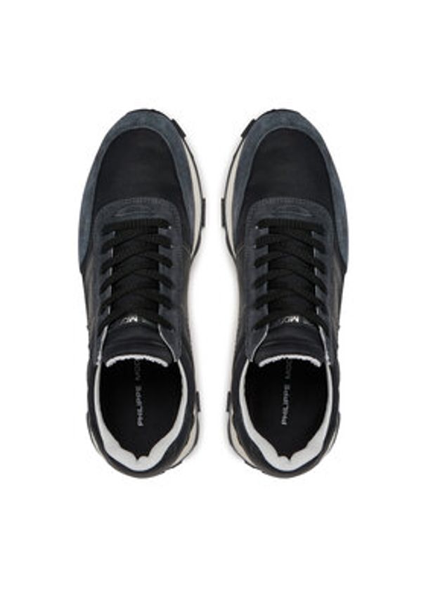 Philippe Model Sneakersy TILU W001 MONDIAL Czarny. Kolor: czarny. Materiał: zamsz, skóra