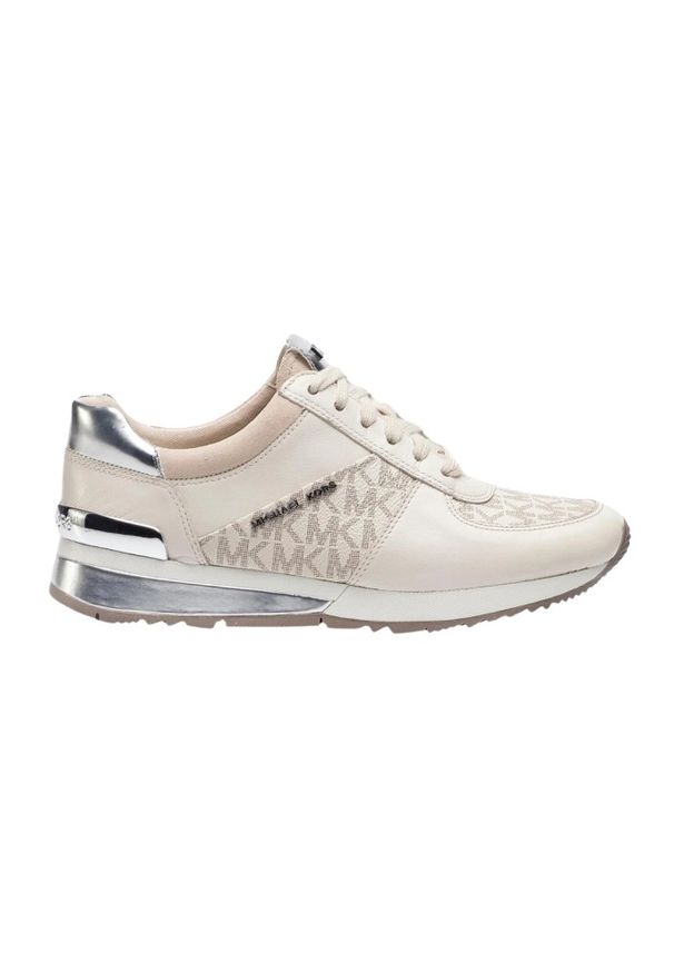 Michael Kors - MICHAEL KORS Białe sneakersy Allie Wrap Trainer. Kolor: biały