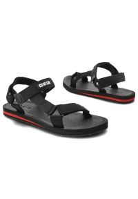 Big-Star - Czarne Sandały Big Star Męskie Buty Sportowe. Zapięcie: pasek. Kolor: czarny. Materiał: materiał. Wzór: paski. Sezon: lato. Styl: sportowy #2