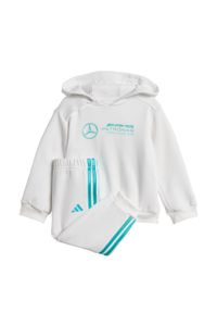 Adidas - Dres Mercedes - Amg Petronas Formula One Team Dna Baby Long Sleeve. Kolor: biały, niebieski, wielokolorowy. Materiał: dresówka. Styl: młodzieżowy #1