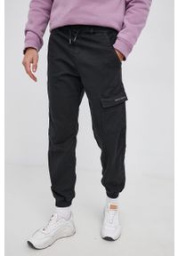 Pepe Jeans Spodnie Landan męskie kolor czarny w fasonie cargo. Kolor: czarny. Materiał: tkanina #4