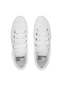 Love Moschino - LOVE MOSCHINO Sneakersy JA15142G1OIAX100 Biały. Kolor: biały. Materiał: skóra #4