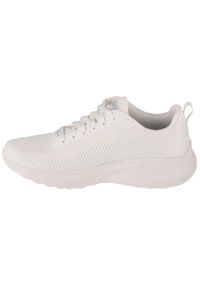 skechers - Buty do chodzenia damskie Skechers Bobs Squad Chaos Face Off. Zapięcie: sznurówki. Kolor: biały. Materiał: guma, materiał, tkanina, syntetyk. Szerokość cholewki: normalna. Sport: turystyka piesza