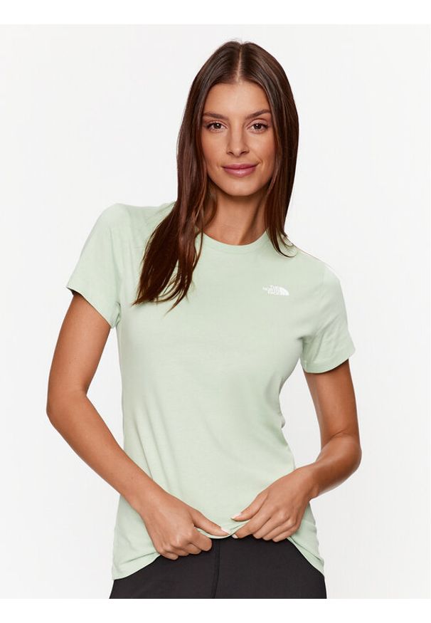 The North Face T-Shirt Simple Dome NF0A4T1A Zielony Regular Fit. Kolor: zielony. Materiał: bawełna