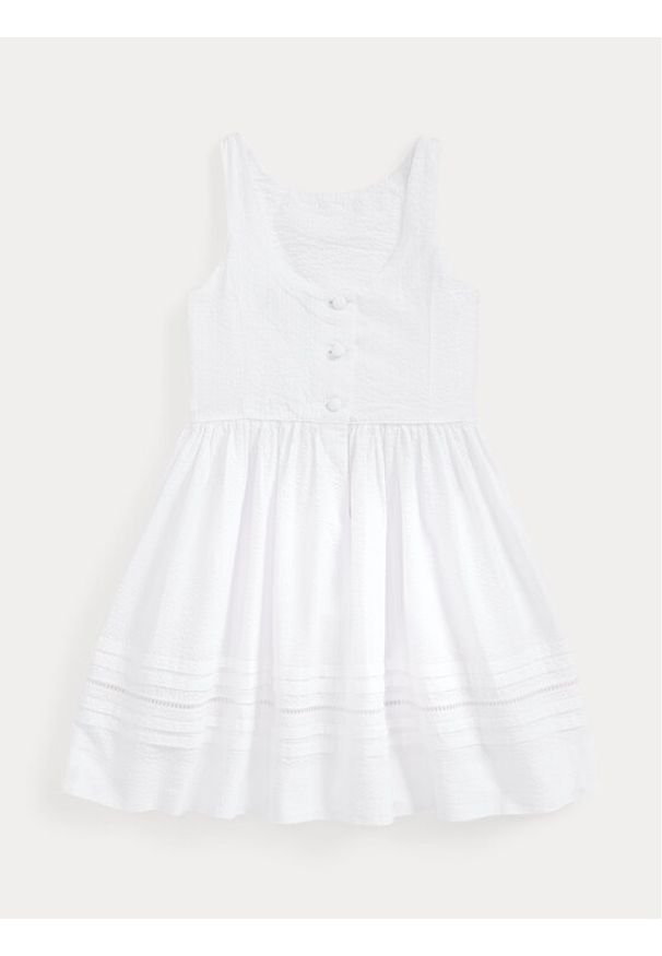 Polo Ralph Lauren Sukienka letnia 311901693001 Biały Regular Fit. Typ kołnierza: polo. Kolor: biały. Sezon: lato