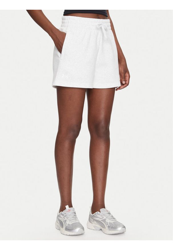 Under Armour Szorty sportowe Rival Fleece Short 1382723 Szary Loose Fit. Kolor: szary. Materiał: bawełna