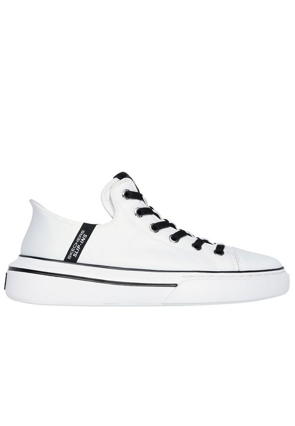 skechers - Buty Skechers Premium Leather Skechers Slip-ins Snoop One OG 251026WBK - białe. Zapięcie: bez zapięcia. Kolor: biały. Materiał: skóra. Szerokość cholewki: normalna. Wzór: aplikacja. Model: Skechers Sport