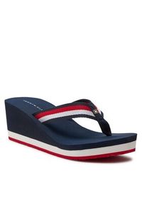 TOMMY HILFIGER - Tommy Hilfiger Japonki Corporate Wedge Beach Sandal FW0FW07987 Kolorowy. Wzór: kolorowy #5