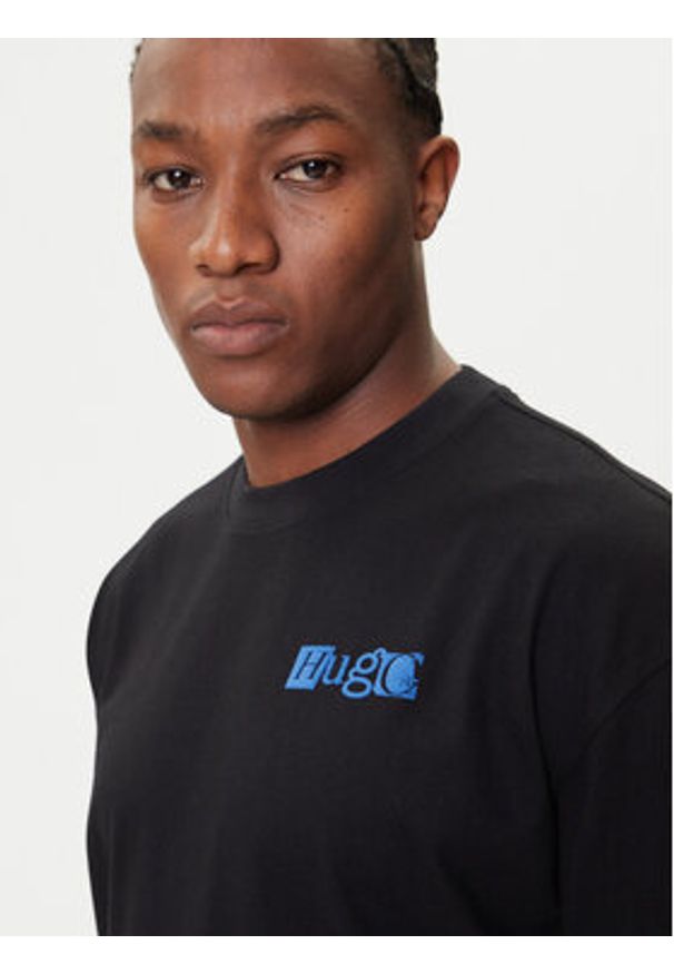 Hugo - HUGO T-Shirt Nilte 50542810 Czarny Loose Fit. Kolor: czarny. Materiał: bawełna