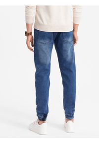 Ombre Clothing - Spodnie męskie jeansowe joggery - jasnoniebieskie OM-PADJ-0106 - XXL. Kolor: niebieski. Materiał: jeans #5