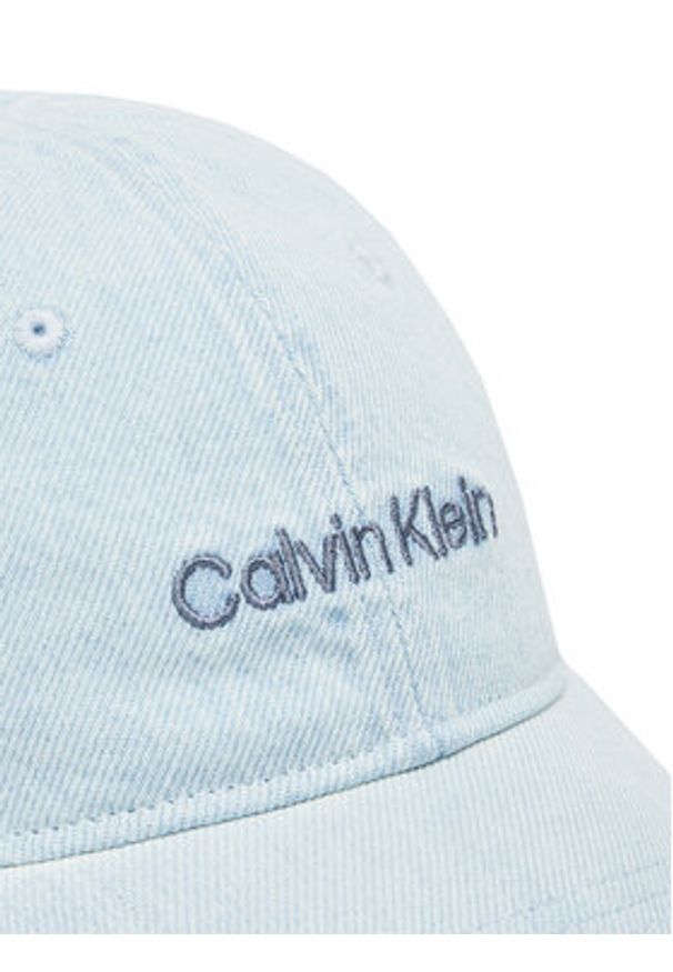 Calvin Klein Czapka z daszkiem Small Monogram LV04K5065G Niebieski. Kolor: niebieski. Materiał: bawełna