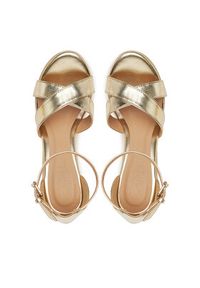 ONLY Shoes Espadryle Onlamelia-18 Pu Foil Wedge 15335554 Złoty. Kolor: złoty. Materiał: skóra #5