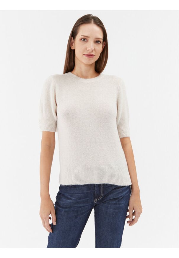 Please Sweter M734723507 Écru Regular Fit. Materiał: syntetyk