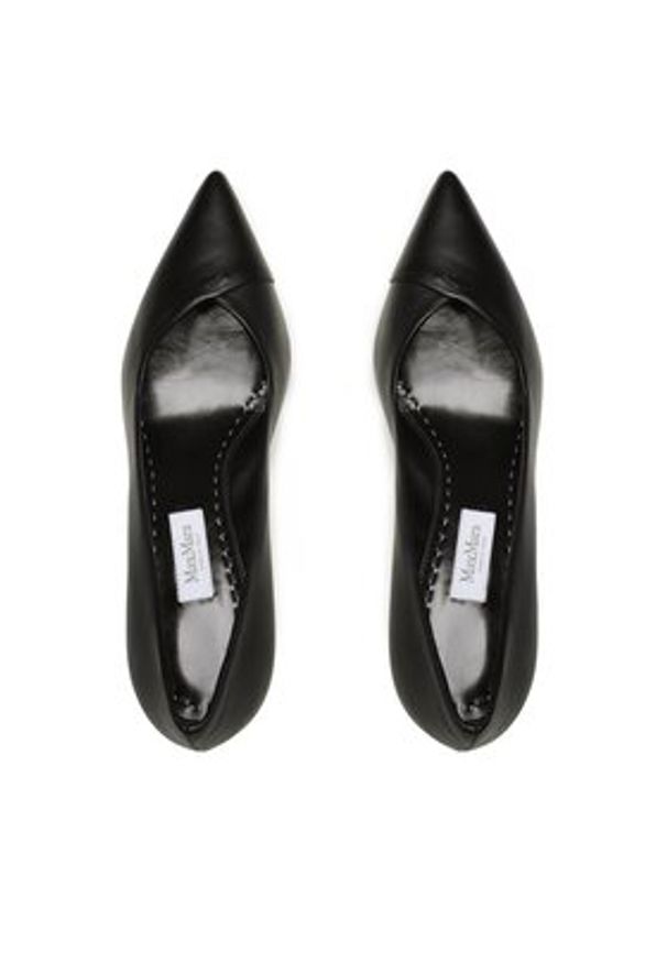 Max Mara Szpilki Phyllis 23452629376 Czarny. Kolor: czarny. Materiał: skóra. Obcas: na szpilce