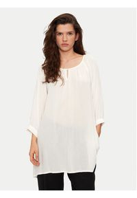Kaffe Tunika Amber 501030 Biały Regular Fit. Kolor: biały. Materiał: wiskoza #4