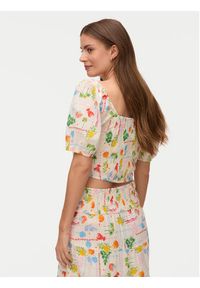 Vero Moda Bluzka Elena 10351014 Beżowy jasny Regular Fit. Kolor: beżowy. Materiał: bawełna #2