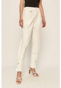 Miss Sixty - Spodnie. Stan: podwyższony. Kolor: biały. Materiał: tkanina, bawełna. Wzór: gładki #1