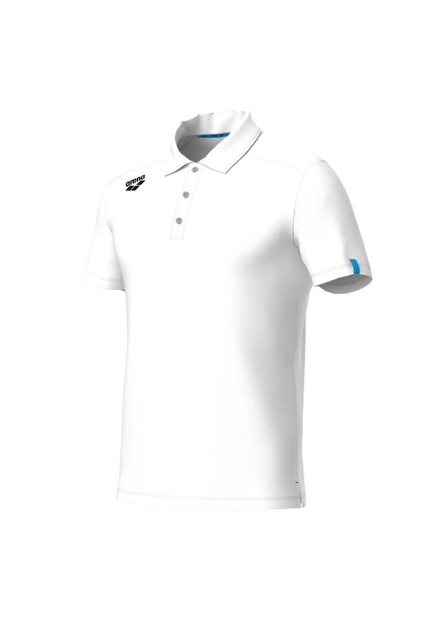 Polo Arena Team Solid. Typ kołnierza: polo. Kolor: biały