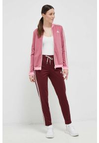 Adidas - adidas dres damski kolor różowy. Kolor: różowy. Materiał: dresówka #1