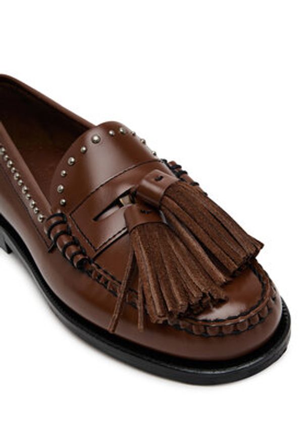 Weekend Max Mara Loafersy 2515521014670 Brązowy. Kolor: brązowy. Materiał: skóra