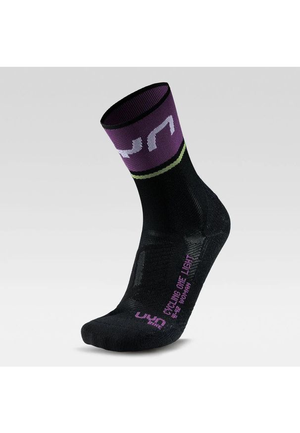 UYN - Skarpety rowerowe WOMAN CYCLING ONE LIGHT SOCKS r.37-38. Kolor: czarny, wielokolorowy, fioletowy. Sport: kolarstwo