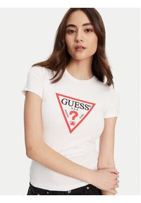 Guess Jeans T-Shirt W4YI04 J1314 Biały Regular Fit. Kolor: biały. Materiał: bawełna #3