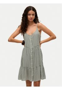 Vero Moda Sukienka letnia Bumpy 10325283 Zielony Loose Fit. Kolor: zielony. Materiał: wiskoza. Sezon: lato