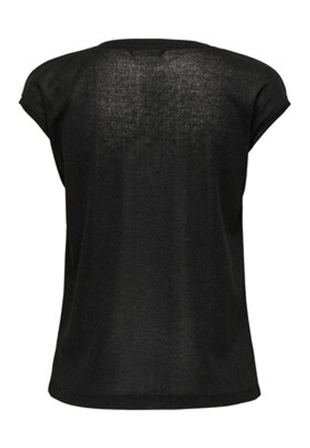 only - ONLY T-Shirt Silvery 15136069 Czarny Loose Fit. Kolor: czarny. Materiał: syntetyk