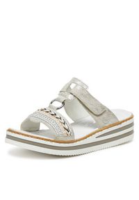 Rieker Klapki V02M6-40 Srebrny. Kolor: srebrny. Materiał: syntetyk #6
